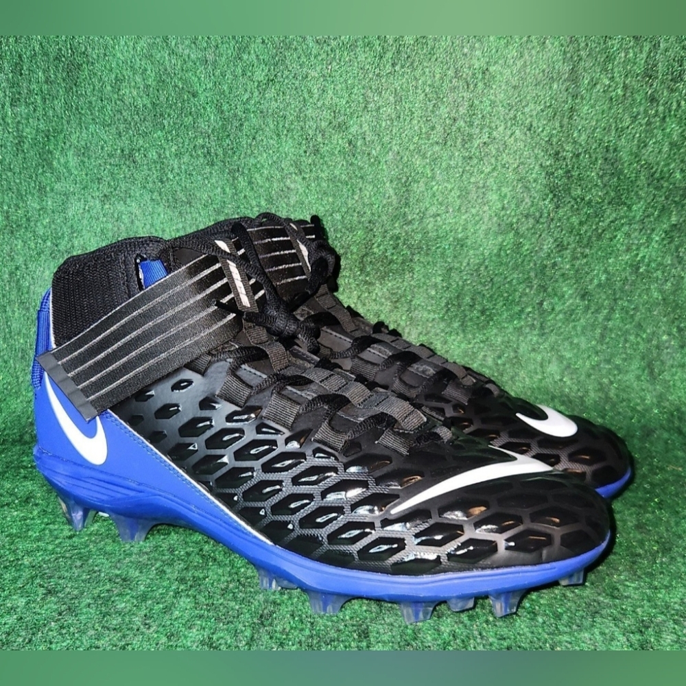 NIKE Force Savage Pro 2 Football Cleats Mens 15 Black Royal Blue Kentucky